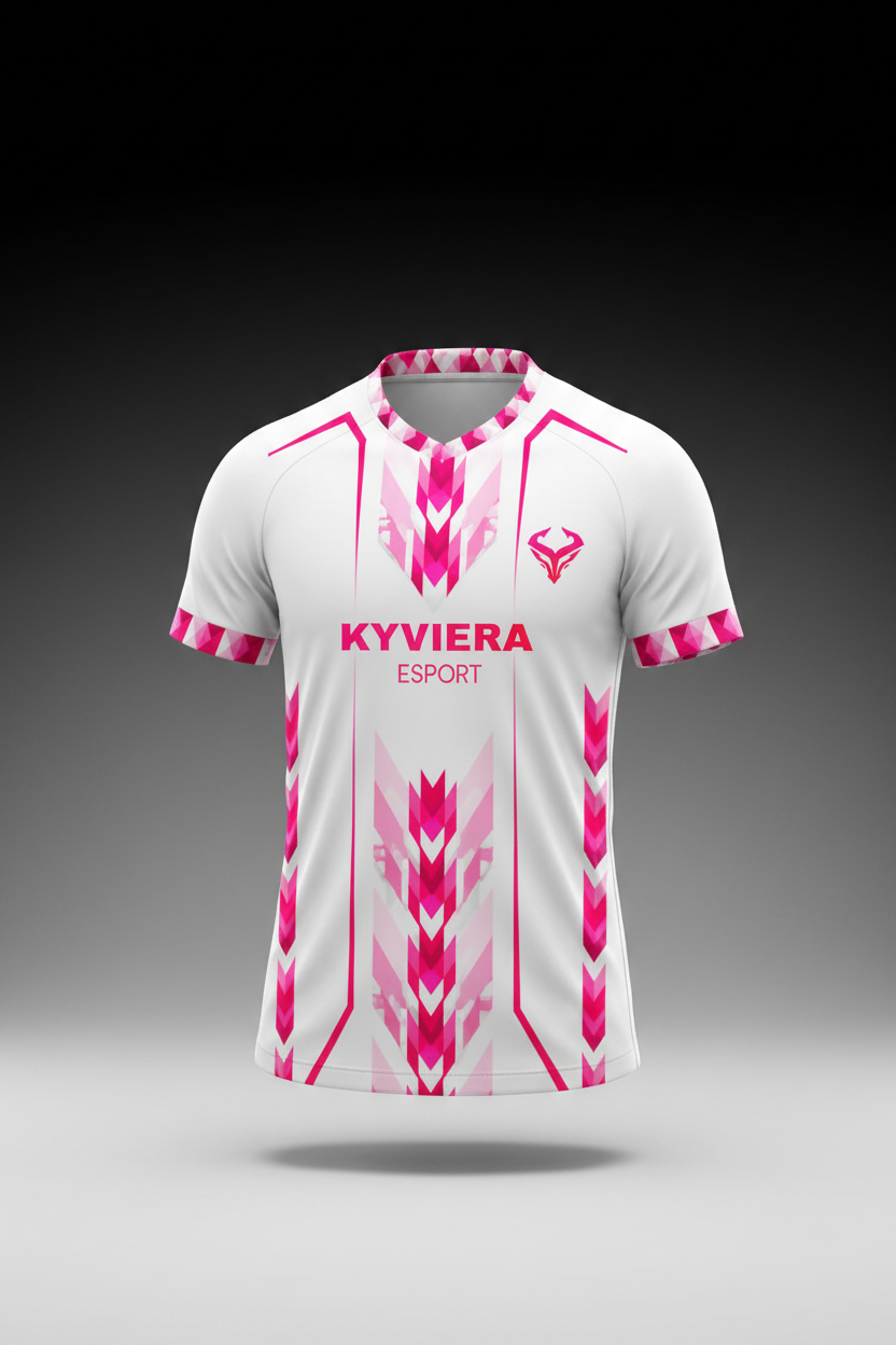 Maillot Kyviera eSport fond noir dégradé blanc